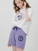 LA MAISON STUDIO Women'S Embossed Embroidery Le Ris Shorts Purple Navy (Fcc2Pt501W)
