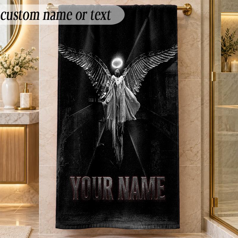 Beach TowelRammstein Custom Name Text Personalized Soft Towel for Beach Pool Indoor Home Decor Gift
