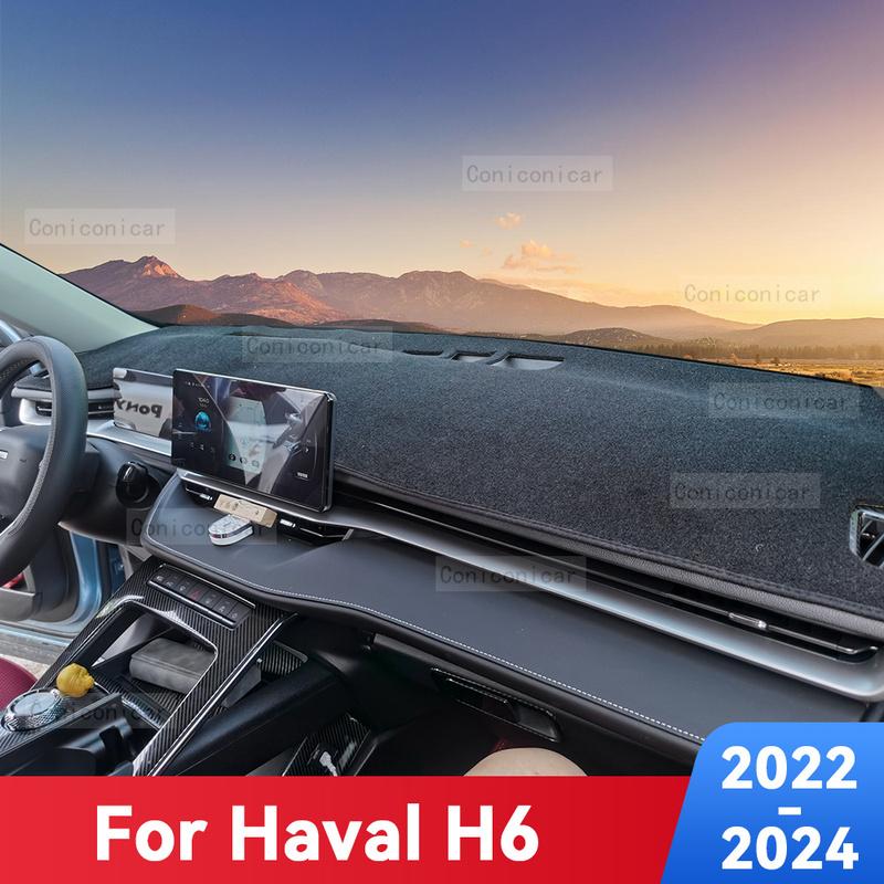 For Haval H6 3th Gen -2024 Car Dashboard Avoid Light Pad trument Platform Desk Cover Mats Carpets Anti-UV Accessories