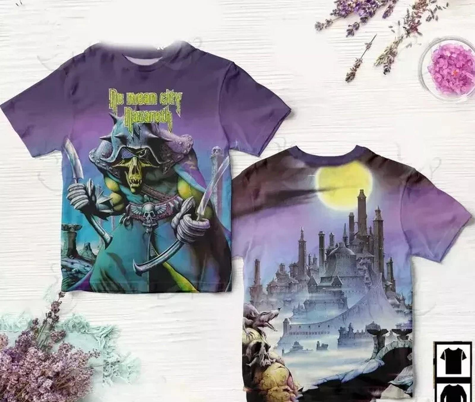 Nazareth Rock Band No Mean City Album Cover AOP 3D T-shirt S