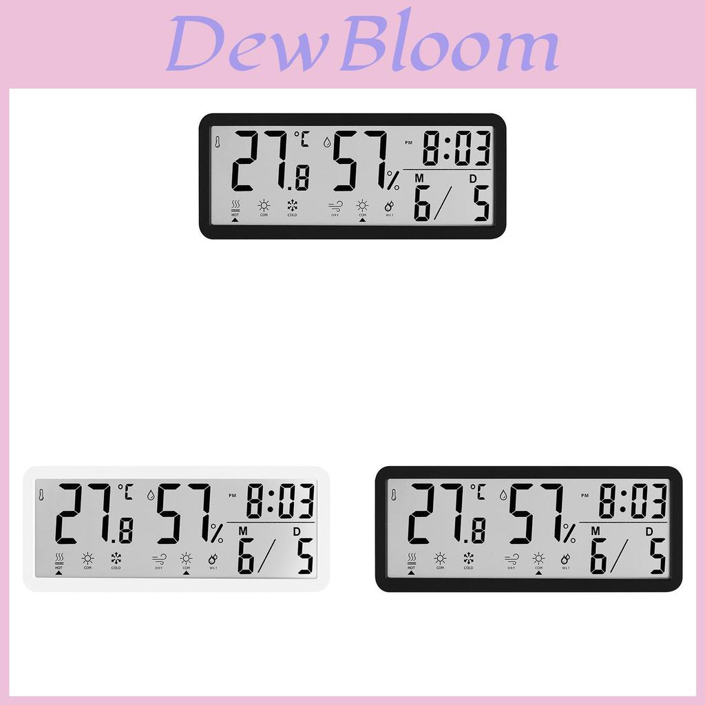 Modern Wall Clock With Lcd Display And Temperature Sensor For Living Room And Office Decor