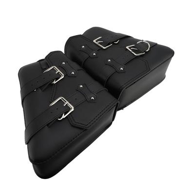 1 Pair Motorcycle Saddle Bag Left Right Large Capacity Water Resistant PU Steel for Most Motorbikes