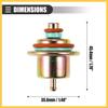Fuel Injection Pressure Regulator, Fuel Pressure Regulator Gas, for Jeep Wrangler 1991-1995, Metal, with Ring, 12460604, Bronze Tone Auto Replacement