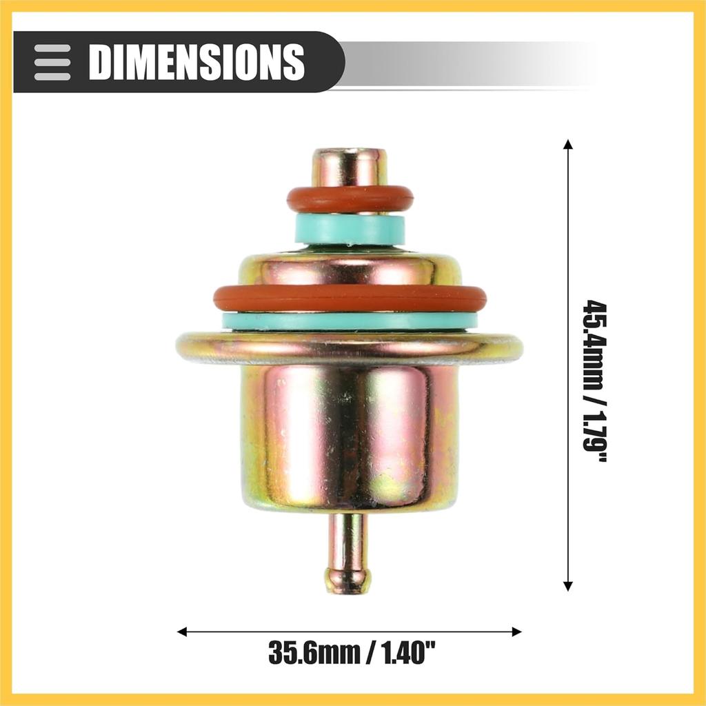 Fuel Injection Pressure Regulator, Fuel Pressure Regulator Gas, for Jeep Wrangler 1991-1995, Metal, with Ring, 12460604, Bronze Tone Auto Replacement