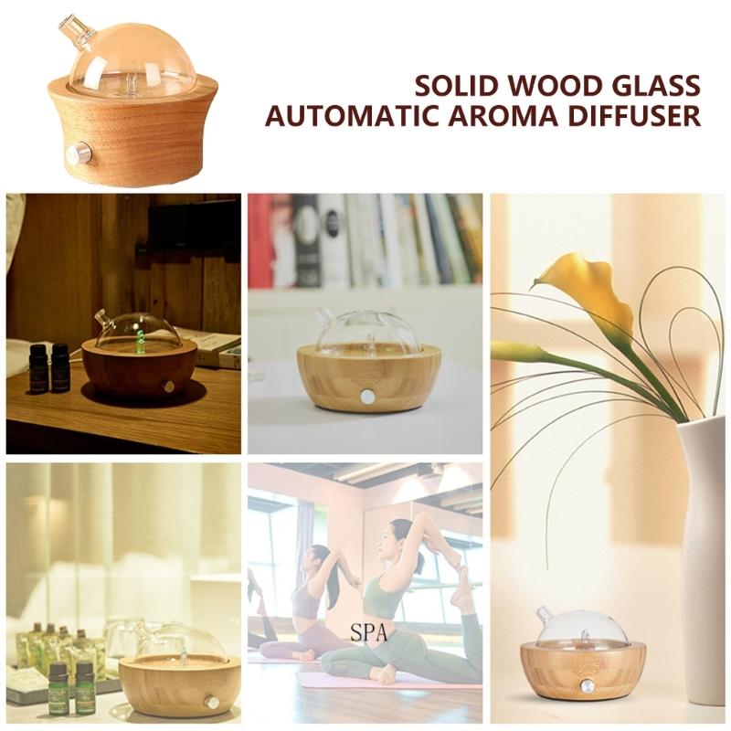 Luxurious Aromas Diffuser in Solid Wood and Glass Essential Diffuser Perfect for Creating Scented Ambiances for Home