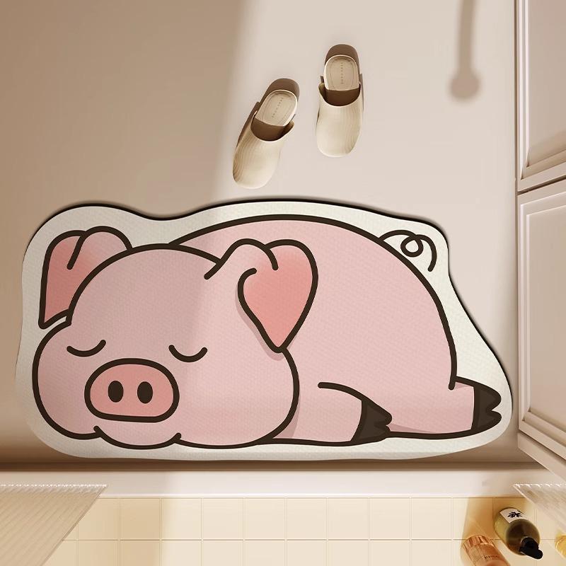 Bathroom floor mat, bathroom doorway, diatomaceous earth absorbent anti slip door mat, floor mat, toilet quick drying
