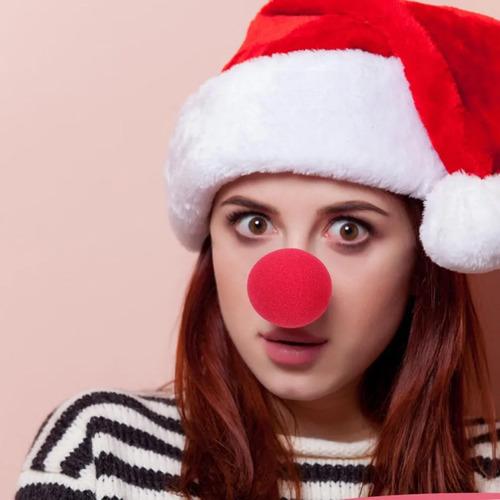 30 Pieces Red Sponge Clown Nose For Carnival Parties And C