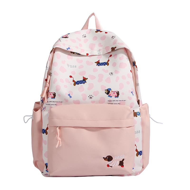 

Trendy Large Capacity Colorblock Women s Backpack for Campus & Travel Small without Accessories рожевий