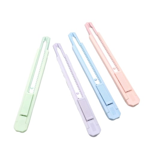 aninako Ceramic Cardboard Cutter, 5.7" X 0.6" X 0.6" (13.8 X 1.2 X 1.6 Cm), Magnetic Mini Cutter with Automatic Retractable Keychain Hole, Portable Fo