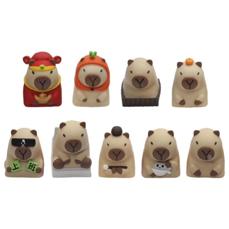 Farbverlauf Harz Tastenkappen mit Capybara Kunst Kompakte Größe Leichte Bauweise Für Mechanische Schalter