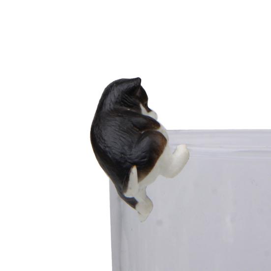 Lebensechte Mini Shiba Hund Tierfigur Hängender Tassenrand DIY Landschaftsornament