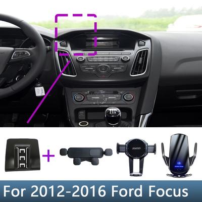 Für Ford Focus 2012 2013 2014 2015 2016 Auto Handyhalter Spezielle feste Halterung Basis kabelloser Lade Ständer Innenzubehör