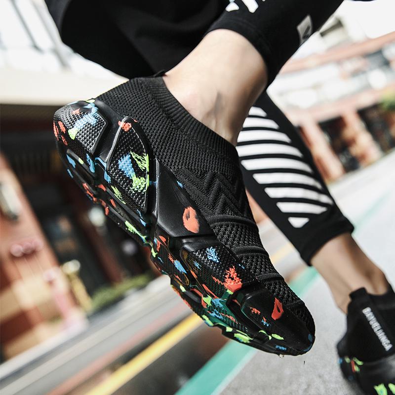 Large Size Couple's Anti Slip Wear-resistant Breathable Fashion Socks Outdoor Sports Shoes Casual Shoes One Foot Push