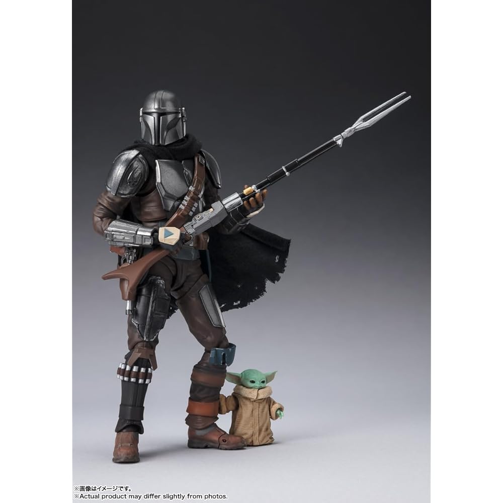 TAMASHII NATIONS S.H. Figuarts Star Wars The Mandalorian & Grogu 150mm Action Figure ABS PVC Fabric Painted