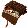 Herren 18" Retro Büffelleder Laptop Messenger Bag Büro Aktentasche