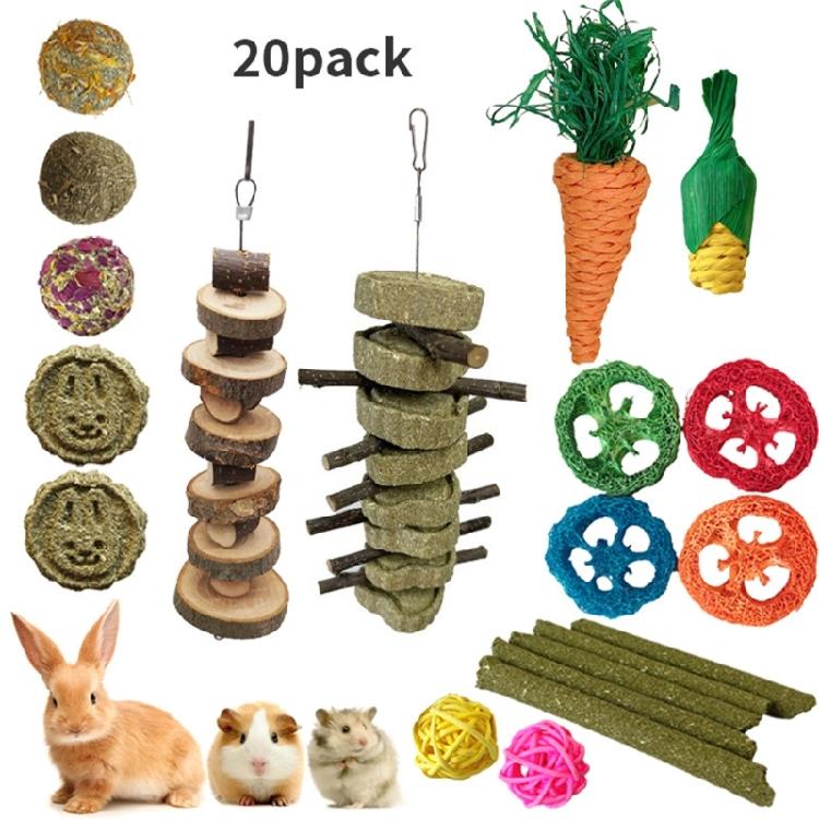 Bird Toy Tearing Chewing Toy for Teeth Wood Molar Toy Cluster Cage Hamster Toy