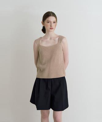 ADAUL Shoulder Wide Strap Sleeveless - Milk Tea