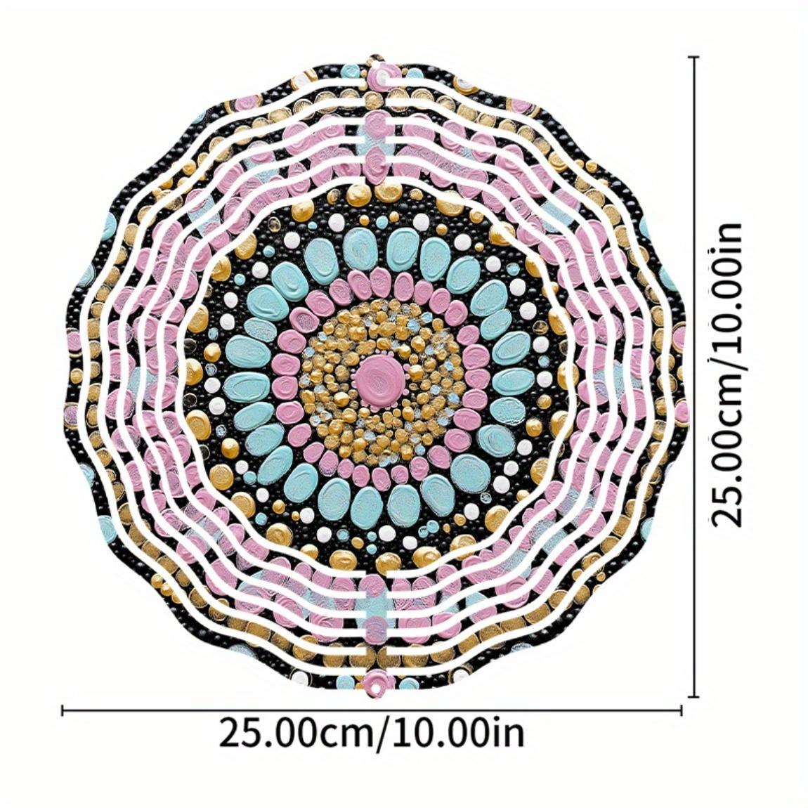 

Bohemian Metal Wind Spinner 3D Hanging Decor for Garden Patio Yard No Electricity Needed All Season Outdoor Wind Chime Art 01A