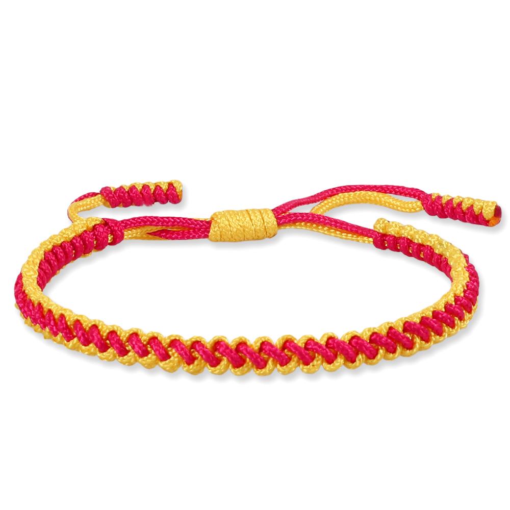 Women's Two-Color Ethnic Knot Bracelet: High-End Handwoven Jewelry
