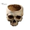 Unique Gothic Gifts Skull Planter, Resin Head Flower Pot, Halloween Candy Bowl, Spooky Beauty Store Display Props Decoration for Tabletop Home