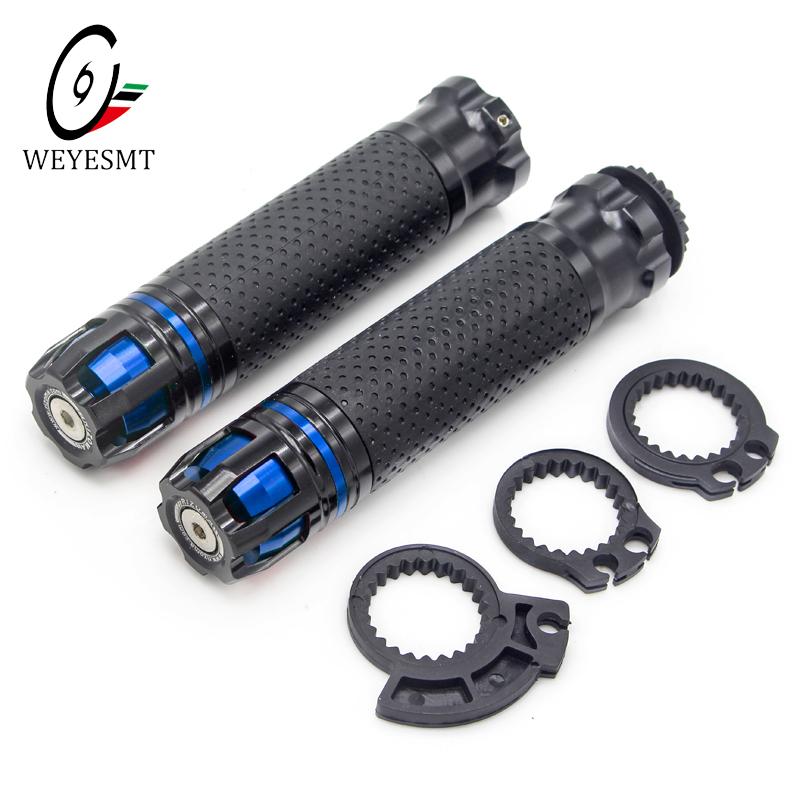 Universal 7/8'' 22MM Motorcycle CNC Handle Bar Grips Motorbike Handlebar Grips&end 6 Colors Available for Honda Yamaha