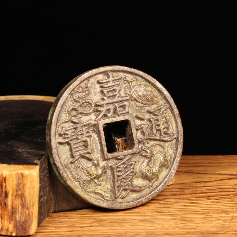 Antique Brass Five Emperors Coin Pendant In The Great Qing Dynasty Money Attraction Fengshui Old Coin Ornamental Commemorative
