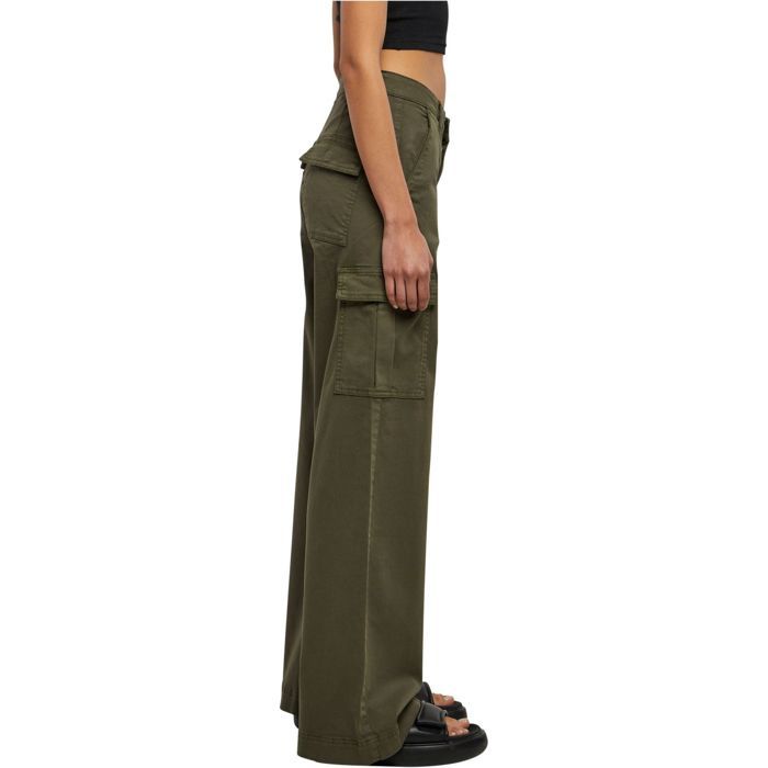 Urban Classics Ladies - Wide Leg Twill Cargo Pantalon
