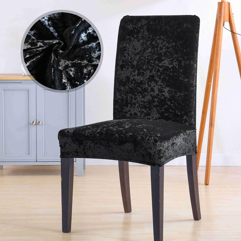 1 Stück Verfügbar Verdickter Elastischer Esszimmerstuhlbezug, Restaurant, Silberfuchs Samt Stuhlbezug, Elastischer Tisch- und Stuhlbezug