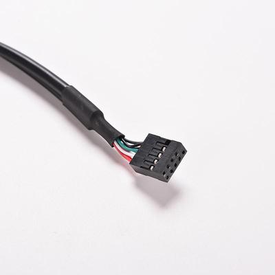 1Pc Schwarz 30Cm/1Ft 2 Port USB A Buchse Auf Interne 9 Pin Header Adapter Kabel