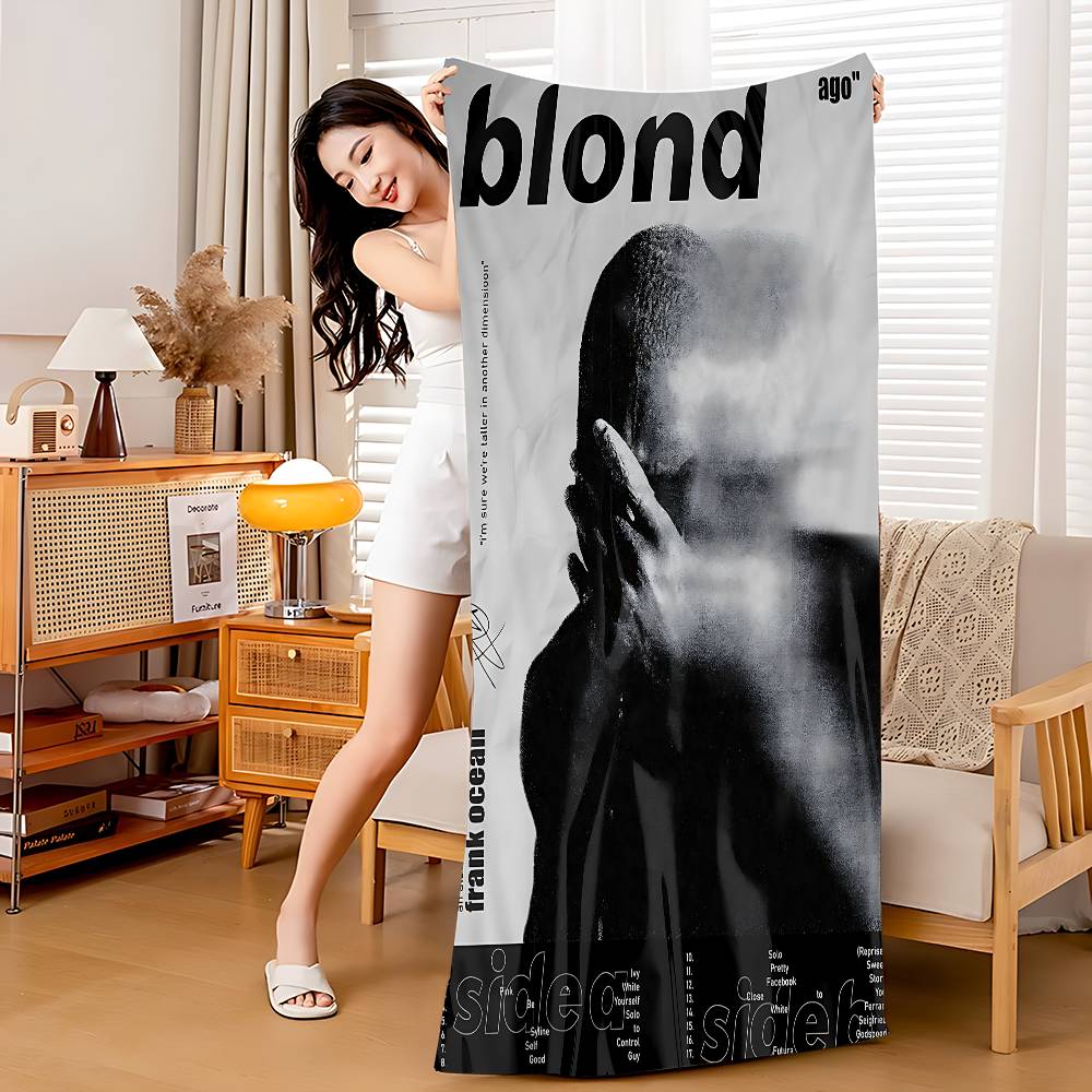 

A-Frank Ocean Blond Microfiber Printed Beach Towel Mountain Climbing Yoga Beach Swimming Running Absorbent Soft Towel W30*H60(CM)