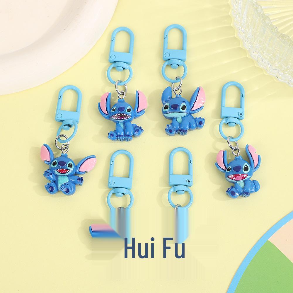 Resin Stitch Keychain Pendant: Cute Cartoon Accessory for Girls' Bags, Backpacks, Gifts for Couples & Friends