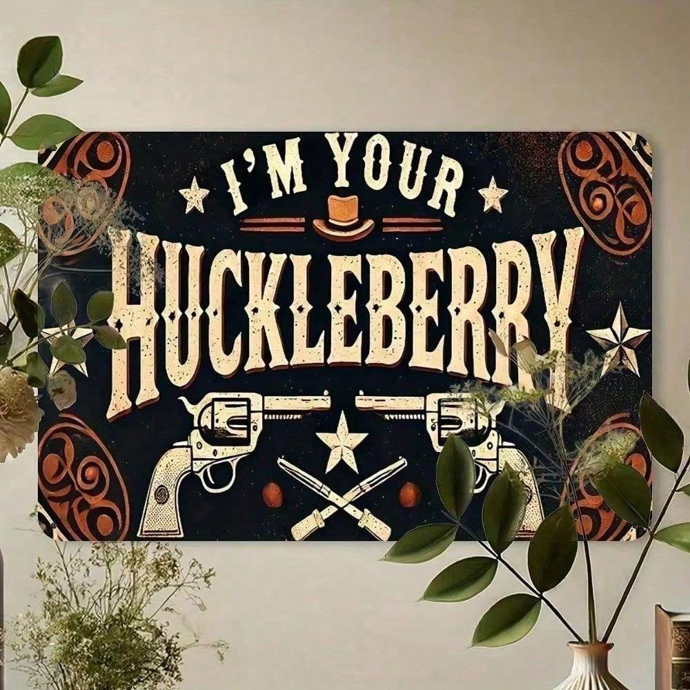 Vintage Huckleberry Metal Wall Art Poster 20x30cm Bar Decor