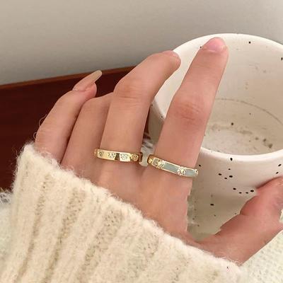 Fashionable and Minimalist Oil Dripping Heart-shaped Ring with a Personalized and High-end Feel