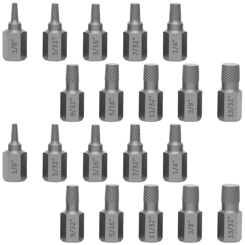 10/20Pcs Screw Extractor Kit Alloy Steel Damaged Screw Removal Set Metal Easy Out Drill Bits Broken Bolt Stud Removal Tool