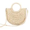 New Hand Woven Straw Woven Handbag Large Capacity Boho Style Beach Bag Hollow Out Hand Woven Bag Beach Vacation