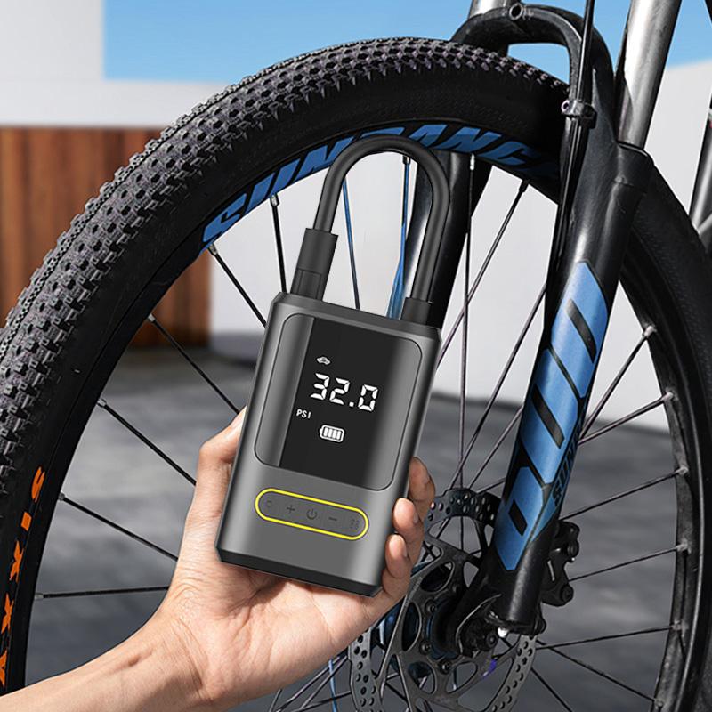 LEIBOO Tire Inflator Portable Air Compressor 150PSI Air Pump for Car Tires Emergency LED Light for Car Motorcycle Bike Ball