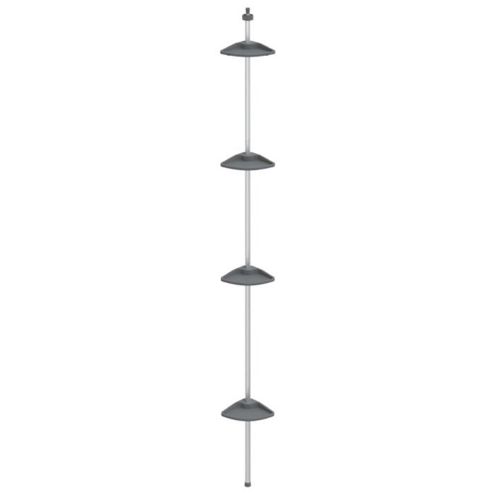 Tapis de douche - VIDAXL - Modèle télescopique - Aluminium argenté - 4 couches - Réglable