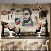 Modern Barber Shop Wall Mural Hairstylist Scissors Comb Scraper Wallpaper Suitable For Barber Shop Beauty Salon 3d Wall Murals