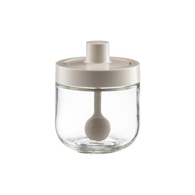 ZISIZ Glass Spice Jar Set with Spoon