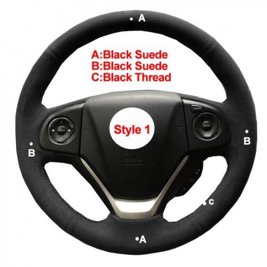 Hand Sewing Car Steering Wheel Cover For Honda CR-V CRV 2012 2013 2014 2015 2016