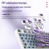 Sakura Esports 104-Key Wired Mechanical Keyboard for Girls - PBT Translucent Design, Universal for Office Use