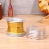 10Pcs Aluminum Foil Cupcake Cups With Lids Non-Stick Foil Baking Cups 68Ml Oval Pudding Dessert Cups Wedding Party Supplies