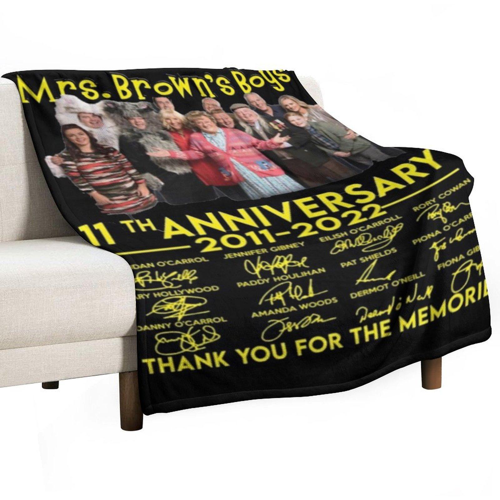 mrs brown boys Throw Blanket christmas gifts Luxury Throw warm winter Personalized Gift Blankets 30x40in