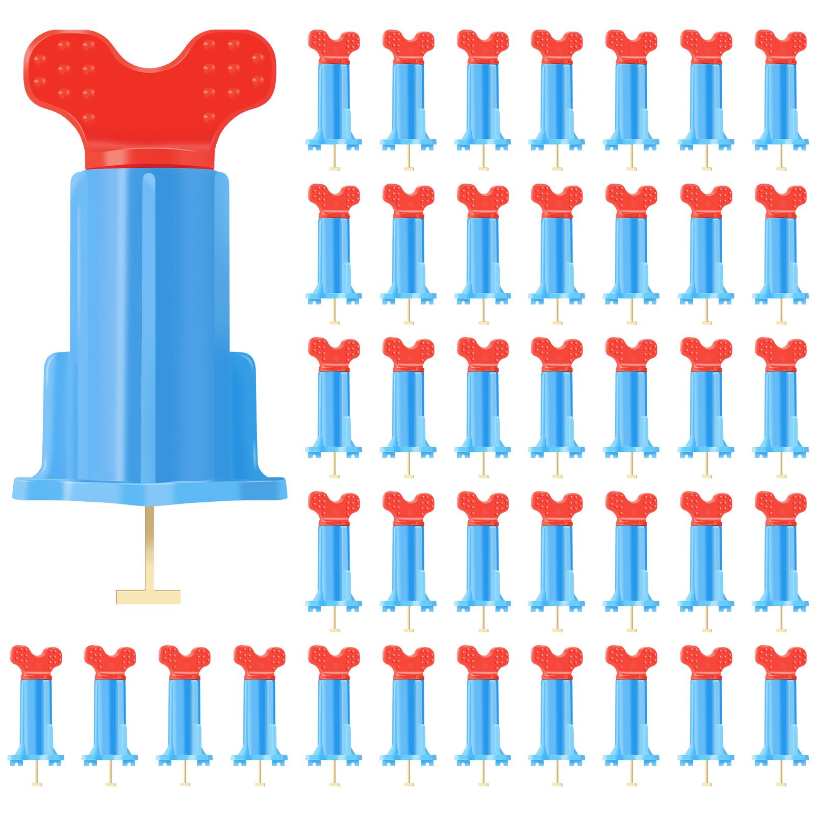 

40 шт. Затискачі-розпірки для вирівнювання плитки на підлозі Набір для вирівнювання керамічної плитки Для укладання плитки Кріплення на стіну Будівельні інструменти