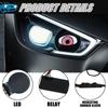 3 Inch Dynamic Devil Eye LED Car Light Headlight Assembly 6 Mode 3D Modified Eagle Eye Light With Remote Modification Kit