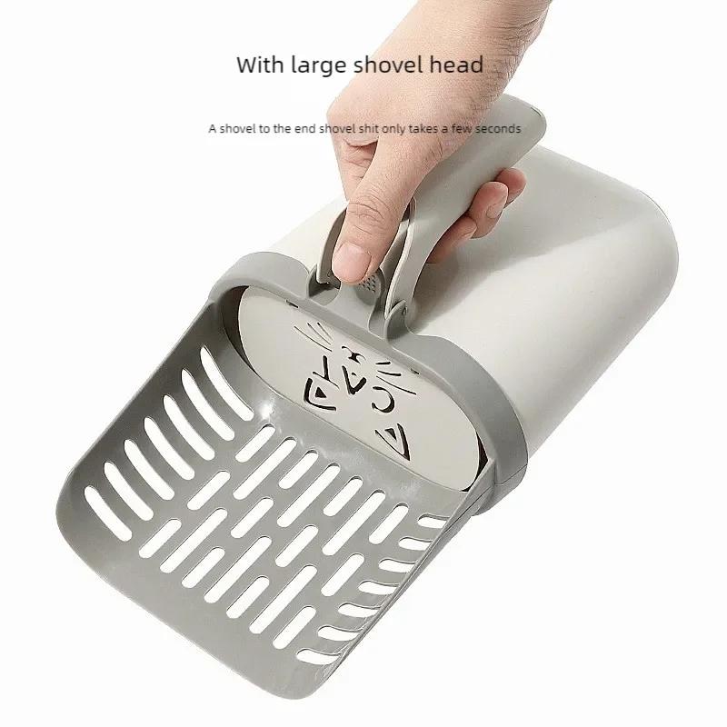 Portable Cat Litter Shovel Two In One Outdoor Pet Toilet Collector High Capacity Cleaning Tool for Household Cats
