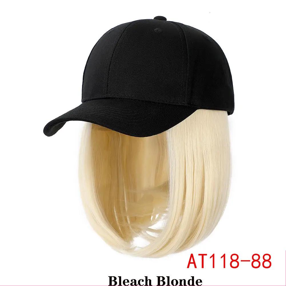 Damen Bob Perückenkappe mit Schirmmütze, All-in-One Kurzhaar Baseballkappe Perücke, Ganzjahres Universelles Vollkopf Synthetisches Haarteil für Tägliche Mode