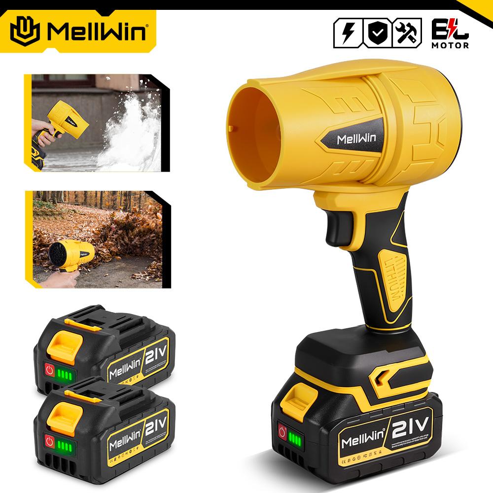 MELLWIN Brushless Electric Turbo Fan Blowers Jet Violent Handheld Leaf Blower Dust Blowing for Makita 18V Battery Pins