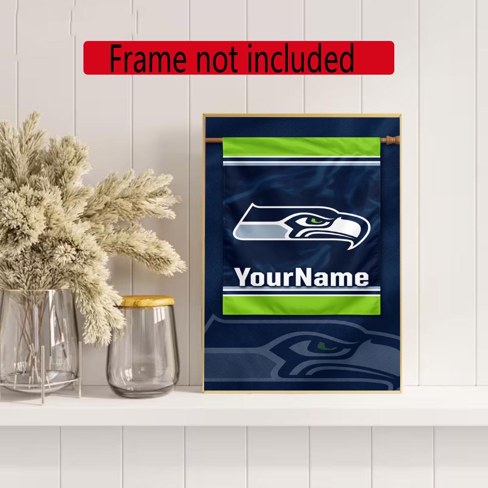 Seattle Seahawks Personalized Text Diamond Painting Round Diamond Mosaic Rhinestones Diamond Embroidery Craft Kit Wall Decor Without Frame