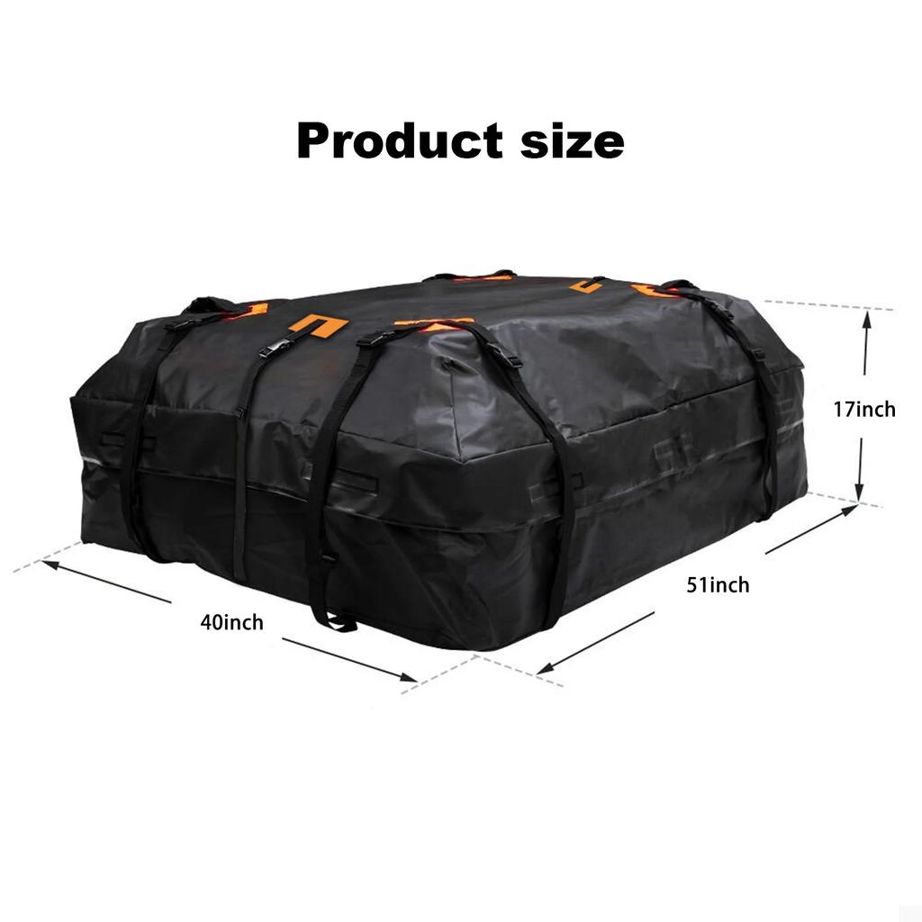 600D Waterproof Cargo Bag Car Roof Cargo Carrier Universal Luggage Bag Storage Cube Bag 20 Cubic feet  for All Cars with/Without
